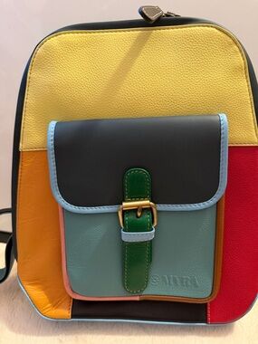 Myra Bag Colorblock Mini Backpack in Yellow, Blue, Green, Red, Orange